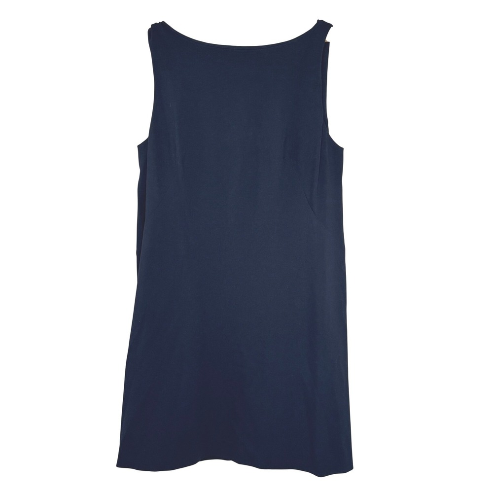 MM.LaFleur Navy Blue Sleeveless Boat Neck Sheath‎ Dress Italian Fabric Size +2